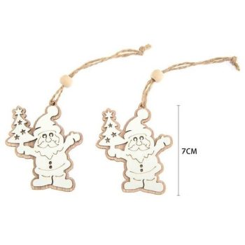   KARÁCSONYI FÜGGŐDÍSZ FA MIKULÁS KARÁCSONYFÁVAL 2DB 7CM