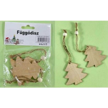 KARÁCSONYI FÜGGŐDÍSZ FA KARÁCSONYFA 2DB 7CM