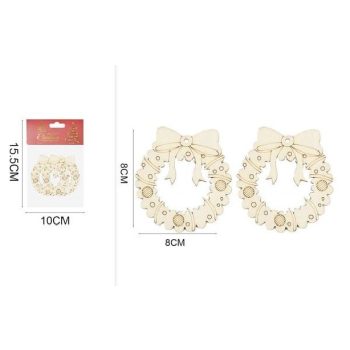 ADVENTI KOSZORÚ FÁBÓL 8X8CM 2DB/CSOMAG