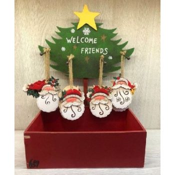 KARÁCSONYFA DÍSZ MIKULÁS KEREK (ÁLLVÁNY NÉLKÜL)