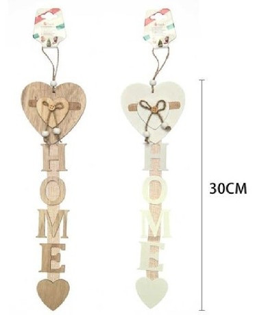 KARÁCSONYI FÜGGŐDÍSZ "HOME & SZÍV" 30CM