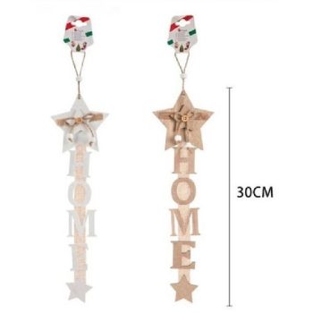 KARÁCSONYI FÜGGŐDÍSZ "HOME & CSILLAG" 30CM