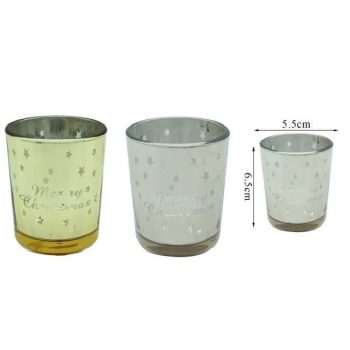 GYERTYATARTÓ ÜVEG 6,5X5,5CM