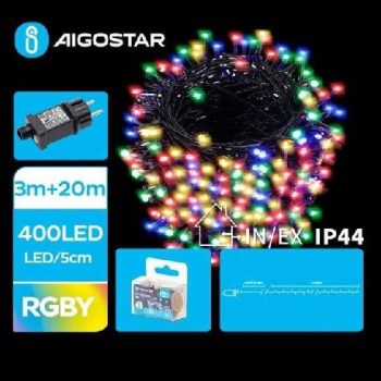   FÉNYFÜZÉR KÜLTÉRI SZÍNES (PIROS,ZÖLD,SÁRGA,KÉK) 3+20M 400LED 8FUNKCIÓ+IDŐZÍTÓ+ME