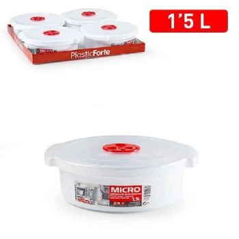 ÉTELTÁROLÓ DOBOZ KEREK MŰA. 1,5L MIKRÓZHATÓ