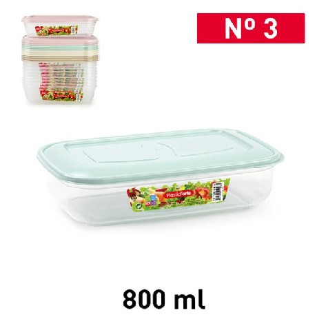 ÉTELTÁROLÓ DOBOZ SZÖGLETES MŰA. 800ML