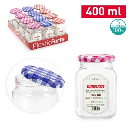 TÁROLÓ 400ML ÁTLÁTSZÓ MŰANYAG CSAVAROS TETEJŰ