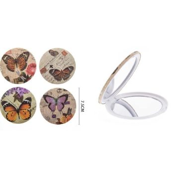 ZSEBTÜKÖR MŰA. 7,5CM PILLANGÓ 4F. 12DB