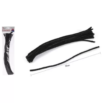 ZSENÍLIA DRÓT 30CM 20DB-OS FEKETE