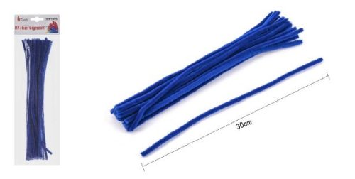 ZSENÍLIA DRÓT 30CM 20DB-OS KIRÁLYKÉK