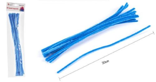 ZSENÍLIA DRÓT 30CM 20DB-OS V.KÉK
