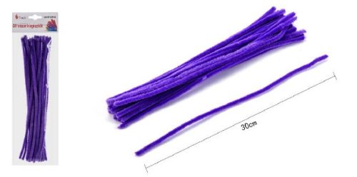 ZSENÍLIA DRÓT 30CM 20DB-OS S.LILA