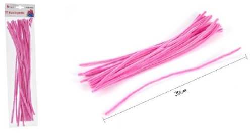ZSENÍLIA DRÓT 30CM 20DB-OS RÓZSASZÍN