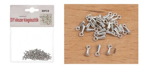 MEDÁL VÍZCSEPP ALAKÚ EZÜST 90DB-OS 0,3CM