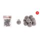 POMPOM SZÜRKE 1,5CM 50DB-OS