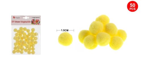 POMPOM SÁRGA 1,5CM 50DB-OS