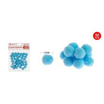 POMPOM ÉGKÉK 1,5CM 50DB-OS