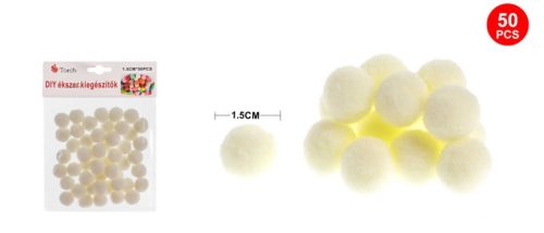 POMPOM BÉZS 1,5CM 50DB-OS