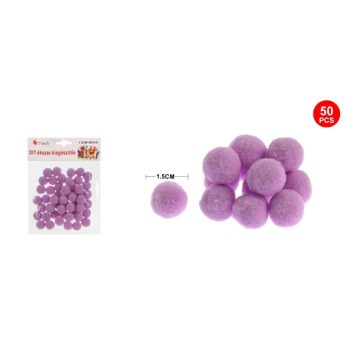POMPOM LILA 1,5CM 50DB-OS