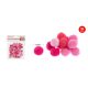 POMPOM VEGYES RÓZSASZÍN 1,5CM 50DB-OS