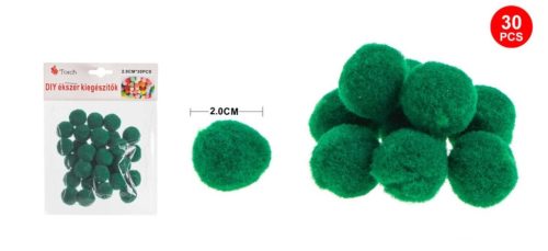 POMPOM SÖTÉTZÖLD 2CM 30DB-OS