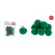 POMPOM SÖTÉTZÖLD 2CM 30DB-OS
