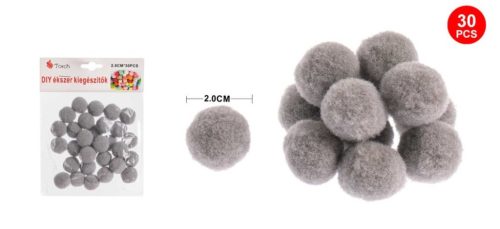 POMPOM SZÜRKE 2CM 30DB-OS