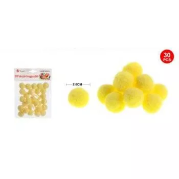 POMPOM SÁRGA 2CM 30DB-OS