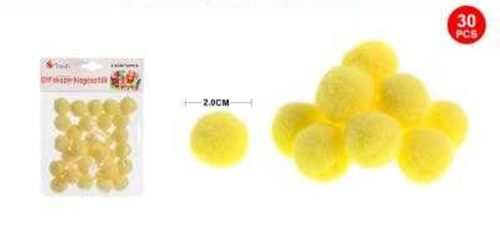 POMPOM SÁRGA 2CM 30DB-OS