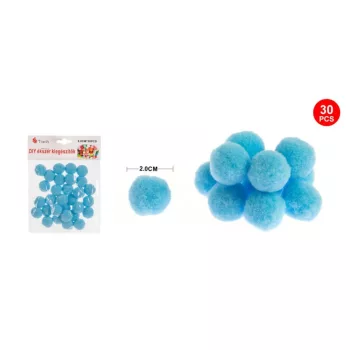 POMPOM ÉGKÉK 2CM 30DB-OS