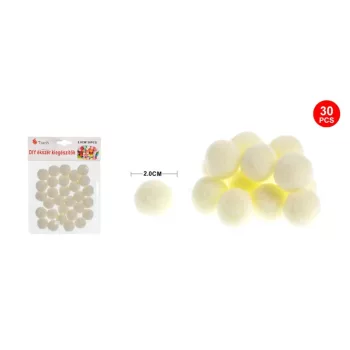 POMPOM BÉZS 2CM 30DB-OS