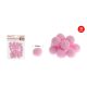 POMPOM RÓZSASZÍN 2CM 30DB-OS