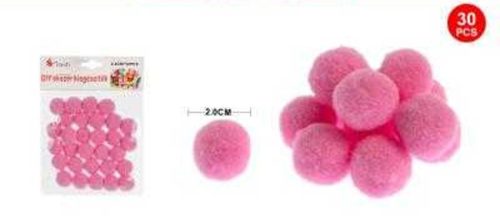 POMPOM SÖTÉTRÓZSASZÍN 2CM 30DB-OS