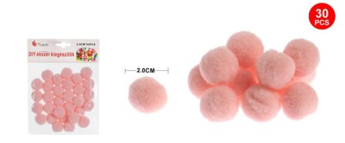 POMPOM RÓZSASZÍN 2CM 30DB-OS