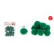 POMPOM SÖTÉTZÖLD 2,5CM 20DB-OS
