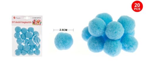 POMPOM ÉGKÉK 2,5CM 20DB-OS