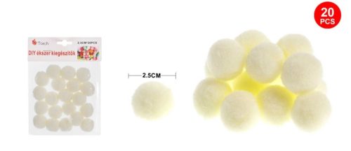 POMPOM BÉZS 2,5CM 20DB-OS
