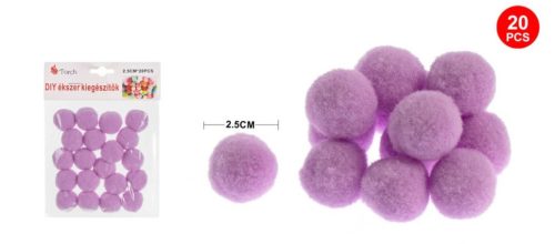 POMPOM LILA 2,5CM 20DB-OS