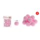 POMPOM VILÁGOS RÓZSASZÍN 2,5CM 20DB-OS