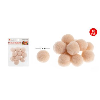 POMPOM KEKI 3CM 10DB-OS