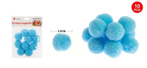 POMPOM ÉGKÉK 3CM 10DB-OS