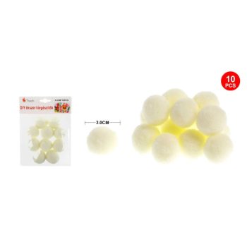POMPOM BÉZS 3CM 10DB-OS