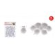 POMPOM CSILLÁMOS FEHÉR 1,5CM 50DB-OS