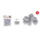 POMPOM CSILLÁMOS EZÜST 2CM 30DB-OS