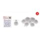 POMPOM CSILLÁMOS FEHÉR 2CM 30DB-OS