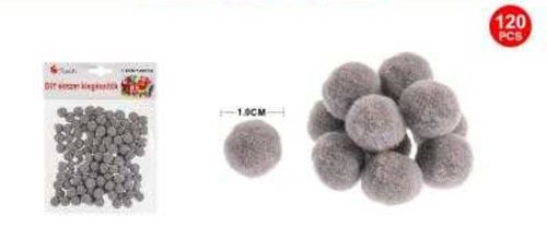 POMPOM SZÜRKE 1CM 120DB-OS