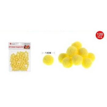 POMPOM SÁRGA 1CM 120DB-OS