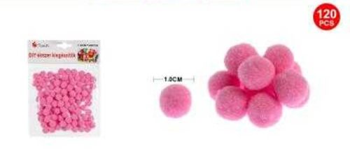 POMPOM SÖTÉT RÓZSASZÍN 1CM 120DB-OS