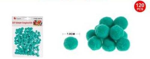 POMPOM KÉKES ZÖLD 1CM 120DB-OS