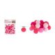 POMPOM VEGYES RÓZSASZÍN 1CM 120DB-OS